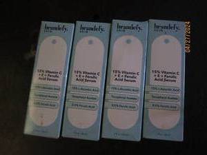 4 new packages of brandefy skin 15 percent vitamin c  E  ferulic acid serum