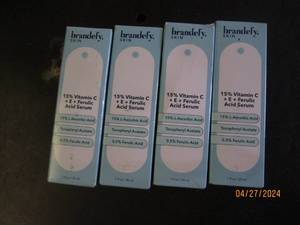 4 new packages of brandefy skin 15 percent vitamin c  E  ferulic acid serum