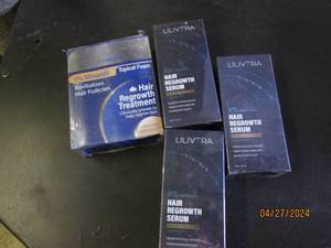 lot of hair regrowth items...