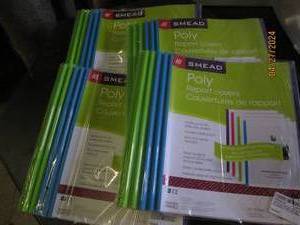4 packages of poly report covers 12 in each packages