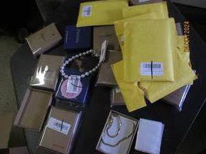 lot of hamdmade jewelry...
