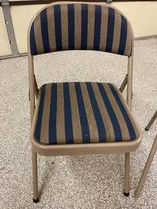 lot 101 image: Two Padded Folding Chairs
