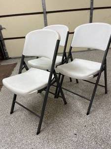 lot 104 image: Three Lifetime Folding Chairs