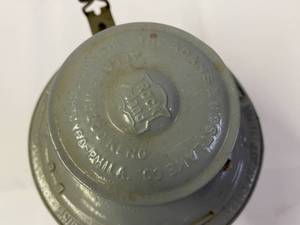 lot 113 image: Vintage Rock Island Railroad Lantern with Ruby Red Globe