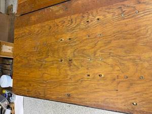 lot 147 image: Two Wooden Topped Folding Tables