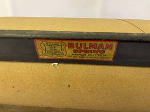 lot 172 image: Vintage Bullman Spring Paper Cutter