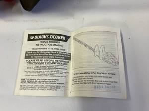 lot 177 image: Black and Decker Eighteen Inch Hedge Trimmer - Model HT18