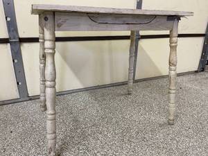lot 182 image: Vintage White Wood Table