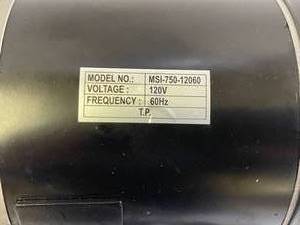 lot 184 image: 120 Volt 60 HZ Motor Model MSI-750-12060