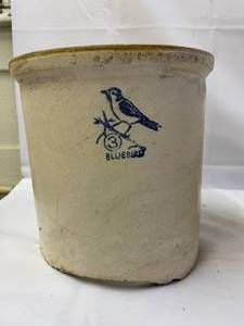 lot 199 image: Two Vintage Bluebird 3 Crocks