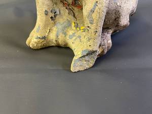 lot 204 image: Vintage Concrete Bulldog Statue