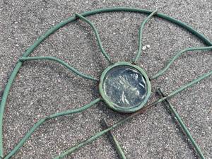lot 206 image: Two Metal Trellises with Glass Sunshine Faces