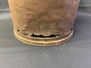 lot 212 image: Vintage Rusty Milk Can