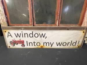 lot 257 image: Vintage A Window Into My World Hanging Window