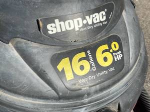 lot 267 image: Shop Vac Wet Dry 16 Gallon Vac