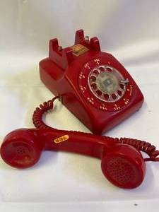 lot 291 image: Vintage Red Rotary Phone