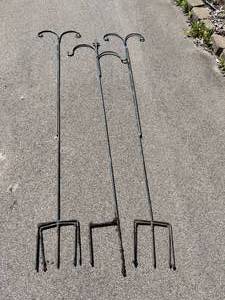 lot 301 image: Three Metal Shephards Hooks