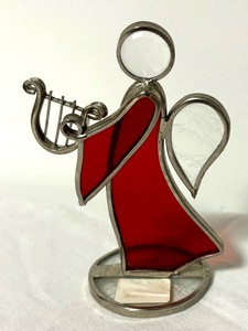lot 42 image: Stained Glass Angel Decorative Angel Figurines
