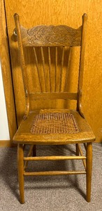 lot 57 image: Charming Cane Seat Vintage Wooden Chair