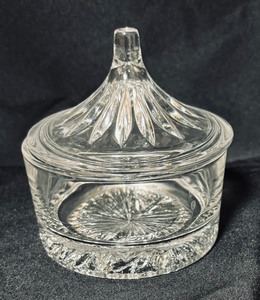 lot 71 image: Three Pieces of Vintage Crystal and Glass Covered Dishes