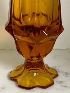 lot 317 image: Vintage Fenton Amber Swung Glass Vase