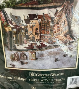 lot 339 image: New Dickens Village Triple Woven Throw Blanket