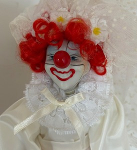 lot 352 image: Diggles Clown Bride Doll by Artisan Way