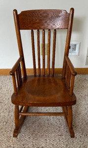 lot 358 image: Charming Childrens Rocking Chair