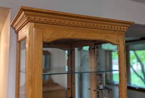 lot 36 image: Oak and Glass Display Cabinet