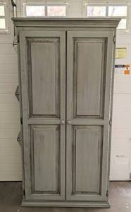 lot 7A image: Pale Green Storage Armoire
