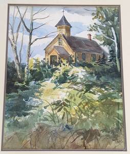 lot 9 image: Original Scenic Watercolor Painting by Barb Lundell