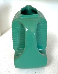 lot 90 image: Vintage 8 Art Deco Westinghouse Emerald Green Water Pitcher Hall China Co USA