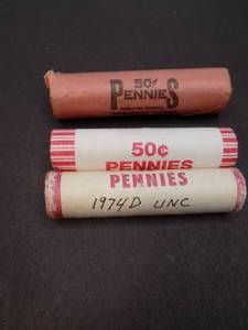 3- ORIGINAL LINCOLN BANK ROLLS