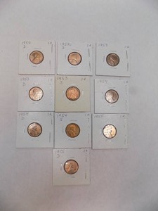 10 UNCIRCULATED LINCOLNS