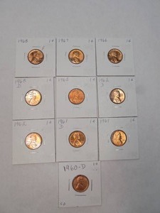 10 UNCIRCULATED LINCOLNS