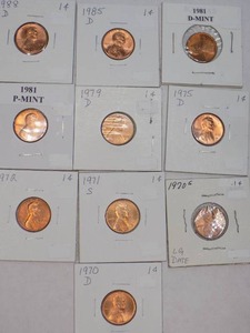 10 UNCIRCULATED LINCOLNS