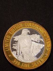 Jackpot Junction Silver Limited edition coin w 3 Grand Casino Collector coins
