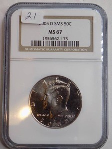 2005- d Kennedy Half Dollar - Special mint set MS67