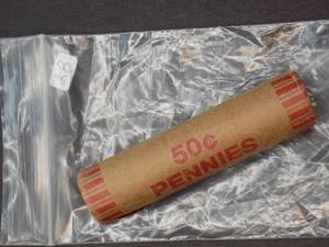 Mixed Lincoln Wheat Roll with 1899 Indian Head Cent
