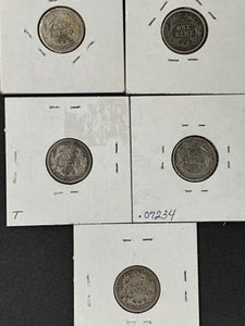 5 BARBER DIMES