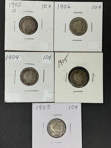 5 - BARBER DIMES