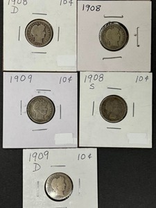 5 BARBER DIMES