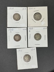 5 BARBER DIMES