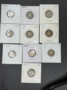 10 MERCURY DIMES