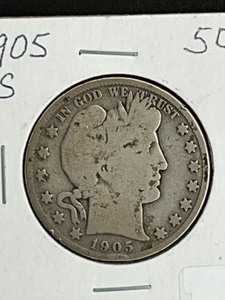 1905S BARBER HALF DOLLAR