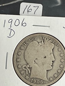 1906D BARBER HALF DOLLAR
