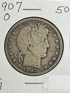 1907-0 BARBER HALF DOLLAR