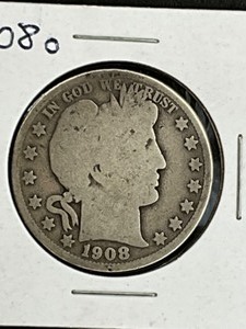 1908D BARBER HALF DOLLA R