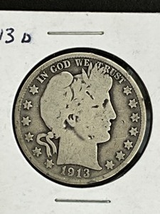 1913D BARBER HALF DOLLAR
