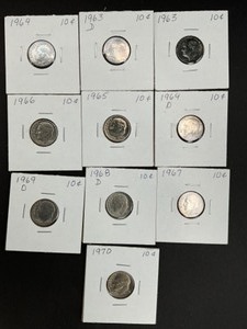 9 ROOSVELT DIMES
